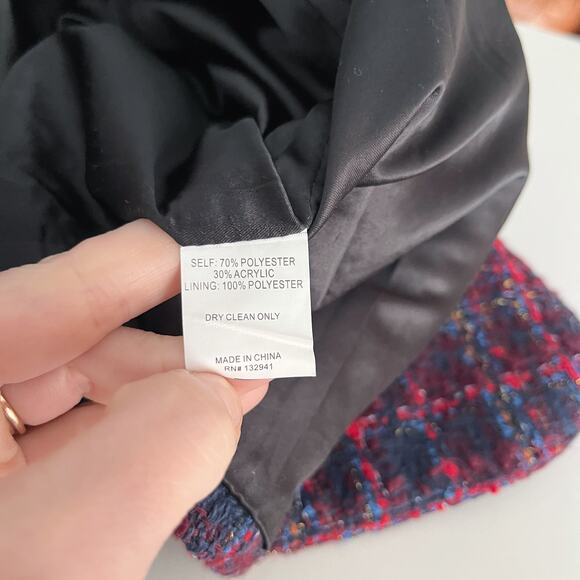 Amanda Uprichard Plaid Blazer in Red and Blue - Picture 9 of 9